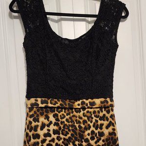 Cheetah cocktail dress